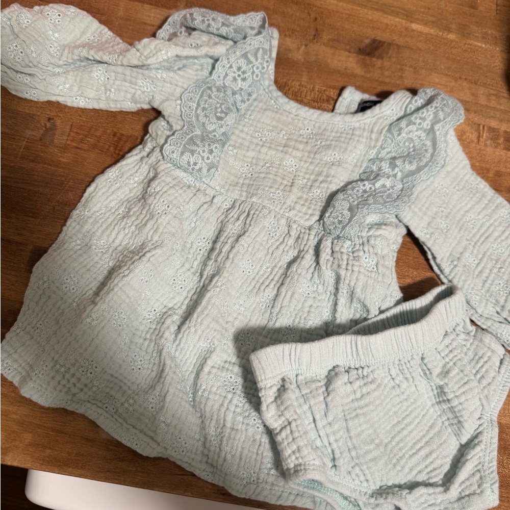 French Connection Baby Blue Lace Outfit